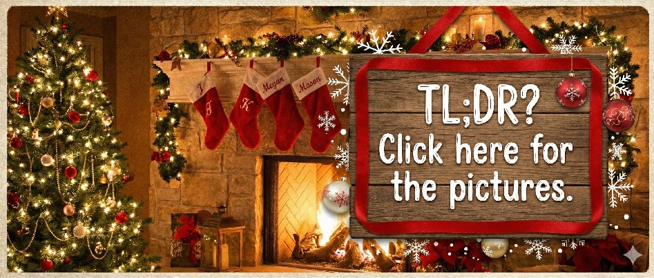 AI gets better at this stuff all the time.  Last year it wouldn't make 4 stockings with names.